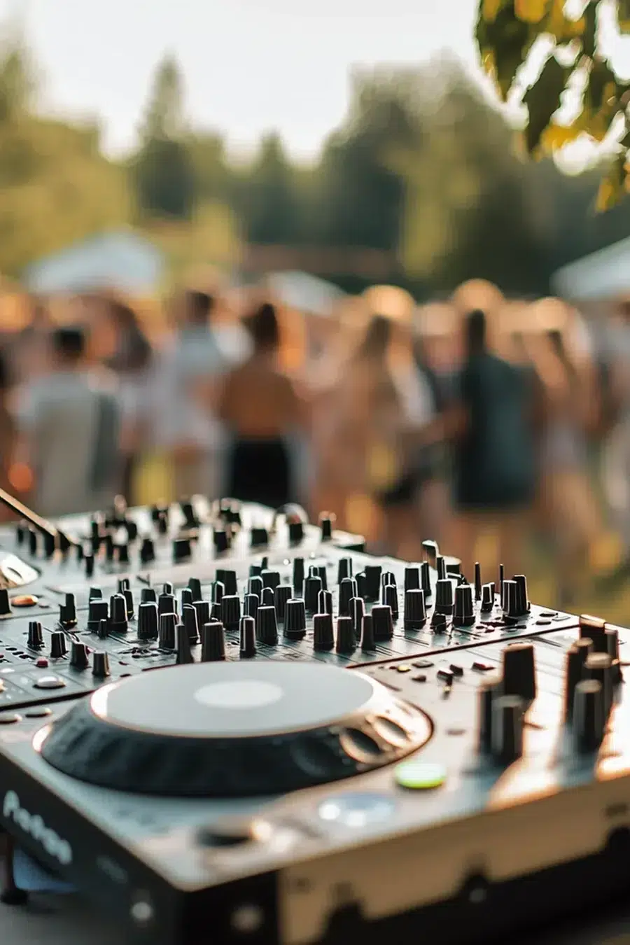 close up of a dj set